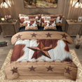 thumbnail image 1 of Homewish Western Texas Stars 7-Piece Bedding Comforter Set For Adults Boys Girls,Cow Print King Bedding Sets,Retro Rustic Cabin Ultra Soft Bed Sheets,Luxury Bedroom Decor,Reversible, 1 of 8