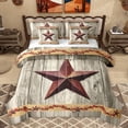 thumbnail image 1 of Homewish Western Texas Stars Twin Bedding Sets 7-Piece for Teens,Exotic Style Bedding Comforter Set Microfiber,Lodge Cabin Breathable Sheet Sets,Breathable Home Decor,Reversible, 1 of 8