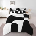 thumbnail image 1 of Homewish White Black Bedding Comforter Set,Modern Asbtract Geometric Twin Comforter Sets,Minimalist Style Bedding Set For Men Women,Super Cozy Room Decor,2 Pieces, 1 of 8
