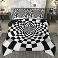 thumbnail image 1 of Homewish White Black Checkered Bedding Comforter Set,Classic Minimalist Plaid Twin Comforter Sets,Geometric Buffalo Print Bedding Set For Girls Teens,Breathable Home Decor Reversible,2-Piece, 1 of 8