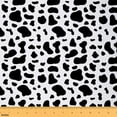 thumbnail image 1 of Homewish White Black Cowhide Fabric by the Yard 1 Yard,Farm Animal Home Decor Fabric by the Yard,Rustic Farmhouse Lodge Sewing Fabric For Kids,Ultra Soft Home Decor, 1 of 6