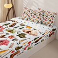thumbnail image 1 of Homewish White Camping Zipper Twin Comforter Sets with Fitted Sheet and 2 Pillowcases, Guitar Tent Zipper Bedding Set for Men and Women, Polka Dots Reversible, 4-Piece, 1 of 6