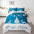 thumbnail image 1 of Homewish White Christmas Tree Queen Comforter Set,Cartoon Xmas Reindeer Bedding Sets,Happy New Year Bedding Comforter Set For Kids,Super Cozy Room Decor Reversible,3pcs, 1 of 9