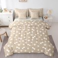 thumbnail image 1 of Homewish White Dog Paw Bone 7pcs Queen Bedding,Beige Bedding Comforter Set Queen,Cute Pet Theme Decor,Light Gray Reversible, 1 of 8