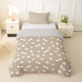 thumbnail image 1 of Homewish White Dog Paw Bone Twin Duvet Cover,Beige Twin Bedding,Cute Pet Theme Decor,Light Gray Reversible,2 Pieces,1 Duvet Cover and 1 Pillowcase, 1 of 6