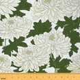 thumbnail image 1 of Homewish White Green Floral Fabric by the Yard 1 Yard for Female, Romantic Flower Room Decor Fabric by the Yard, Retro French Style Sewing Fabric, Luxury Bedroom Decor, 1 of 6