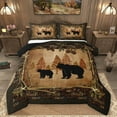 thumbnail image 1 of Homewish Wild Animal Bear Bedding Comforter Set,Western Cowboy Tribal Twin Comforter Sets,Rustic Farmhouse Cabin Bedding Set For Kids,Luxury Bedroom Decor Reversible,2-Piece, 1 of 9
