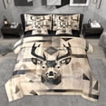 thumbnail image 1 of Homewish Wild Animal Deer 7-Piece Twin Bedding Sets,Patchwork Geometric Triangle Bedding Comforter Set,Rustic Farmhouse Cabin Sheet Sets For Boys Teens,Microfiber Bedroom Decor Reversible, 1 of 8