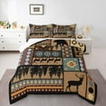 thumbnail image 1 of Homewish Wild Bear Deer Bedding Comforter Set,Patchwork Geometric Plaid Twin Comforter Sets,Blue Brown Black Bedding Set For Boys Kids,Luxury Bedroom Decor Reversible,2-Piece, 1 of 9