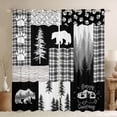 thumbnail image 1 of Homewish Wild Bear Deer Black Out Curtains,Happy Camping Curtains Pack of 2 (42x63 Each),Rustic Farmhouse Cabin Bedroom Curtains For Boys,Microfiber Bedroom Decor, 1 of 6
