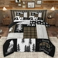 thumbnail image 1 of Homewish Wild Bear Paws Bedding Comforter Set,Woodland Animal Wolf Twin Comforter Sets, Happy Camping Camper Bedding Set For Kids,Uper Cozy Room Decor Reversible,2 Pieces, 1 of 8