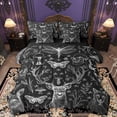 thumbnail image 1 of Homewish Wild Deer 7-Piece Bedding Comforter Set,Gothic Skull Skelelton King Bedding Sets,White Black Bed Sheets For Boys Girls,Microfiber Bedroom Decor Reversible, 1 of 8