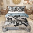 thumbnail image 1 of Homewish Wild Deer 7pcs Bedding Comforter Set,Rustic Farmhouse Mallard Queen Bedding Sets,Country Lodge Pike Fish Queen Sheet Sets For Boys Kids,Microfiber Bedroom Decor, 1 of 8