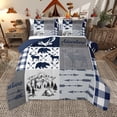 thumbnail image 1 of Homewish Wild Deer Bear Full Size Comforter Sets,Woodland Animal Bedding Comforter Set,Happy Camping Bedding Sets For Men Women,Microfiber Bedroom Decor Reversible,3-Piece, 1 of 9