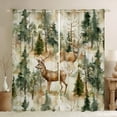 thumbnail image 1 of Homewish Wild Deer Black Out Curtains,Woodland Animal Curtains Pack of 2 (42x63 Each),Tropical Botanical Pine Tree Bedroom Curtains For Men Women,Microfiber Bedroom Decor, 1 of 6
