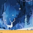 thumbnail image 1 of Homewish Wild Deer Elk Fabric by the Yard 1 Yard,Cartoon Pine Tree Home Decor Fabric by the Yard,White Snowflake Sewing Fabric For Girls,Super Cozy Room Decor, 1 of 6