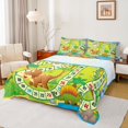 thumbnail image 1 of Homewish Wild Dinosaur Twin Sheet Sets,Number Game Twin Fitted Sheet,Cartoon Animal Flat Sheet For Voys Kids,Super Cozy Room Decor,3 Pieces, 1 of 7