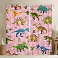 thumbnail image 1 of Homewish Wild Dinosaur Blackout Curtains Set of 2 (52x84 Each),Tropical Safari Animal Window Curtains,Pink Green Blue Curtains and Drapes For Girls Boys,Super Cozy Room Decor, 1 of 6