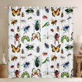thumbnail image 1 of Homewish Wild Flying Animal Curtains Pack of 2 (42x84 Each),Bohemain Moth Curtains Blackout,White Green Brown Bedroom Curtains For Teens,Super Cozy Room Decor, 1 of 6