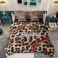 thumbnail image 1 of Homewish Wild Leopard Print 7-Piece Bedding Comforter Set,Baseball Sport Game King Bedding Sets,Brown Black Bed Sheets For Girls Boys,Microfiber Bedroom Decor Reversible, 1 of 9