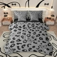 thumbnail image 1 of Homewish Wild Leopard Print 7-Piece Twin Bedding Sets,Chic Butterfly Bedding Comforter Set,Gray Black Sheet Sets For Girls Kids,Breathable Home Decor Reversible, 1 of 8