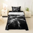 thumbnail image 1 of Homewish Wild Lightning Twin Sheets,Contemporary Aesthetic Bedding,Gray,3-Piece,1 Fitted Sheet and 1 Pillowcase, 1 of 6