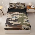 thumbnail image 1 of Homewish Wild Mallard Duck Zipper Twin Comforter Sets with Fitted Sheet and 2 Pillowcases,Rustic Green Brown Camo Zipper Bedding Set,Black Reversible,4 Pieces, 1 of 7
