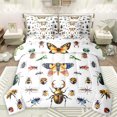 thumbnail image 1 of Homewish Wild Moth Ladybug 7-Piece Twin Bedding Sets,Green Praying Mantis Bedding Comforter Set,Bohemain Style Sheet Sets For Kids,Luxury Bedroom Decor Reversible, 1 of 8
