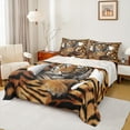 thumbnail image 1 of Homewish Wild Tiger Pattern Full Size Sheets,Jungle Wildlife Bed Sheets,Black Brown Sheet Sets For Boys,Ultra Soft Home Decor,4-Piece, 1 of 7