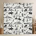 thumbnail image 1 of Homewish Wild West Cowboy Blackout Curtains Set of 2 (52x84 Each),Desert Plant Cactus Curtain,Beige, 1 of 6