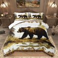 thumbnail image 1 of Homewish Wildlife Bear Bedding Comforter Set 2pcs for Kids Teens,Jungle Animal Twin Comforter Sets Microfiber,Green Brown Breathable Bedding Set,Super Cozy Room Decor,Reversible, 1 of 8