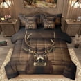 thumbnail image 1 of Homewish Wildlife Deer 7-Piece Twin Bedding Sets For Kids Children Teens,Woodland Animal Bedding Comforter Set,Lodge Cabin Breathable Sheet Sets,Luxury Bedroom Decor,Reversible, 1 of 8