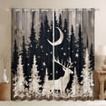 thumbnail image 1 of Homewish Wildlife Deer Curtains Pack of 2 (42x84 Each) for Kids Teens,Jungle Animal Curtains Blackout,Rustic Lodge Cabin Bedroom Curtains,Super Cozy Room Decor, 1 of 6
