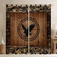 thumbnail image 1 of Homewish Wildlife Eagle Animal Curtains Pack of 2 (42x84 Each) for Men, Western Lake House Curtains Blackout, Rustic Farmhouse Branches Bedroom Curtains, Black Out Curtains Bedroom Decor, 1 of 6