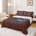 thumbnail image 1 of Homewish Wildlife Moose Deer Bed Sheets, Western Lake House King Sheets, Teens Kids Boys Girls Sheet Set, Luxury Bedroom Decor, 4pcs, 1 of 7