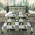 thumbnail image 1 of Homewish Wildlife Moose Elk Full Size Comforter Sets, Woodland Animal Bear Bedding Comforter Set, Green Rustic Farmhouse Reversible Bedding Sets, Super Cozy Room Decor, 3-Piece, 1 of 8