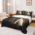 thumbnail image 1 of Homewish Wildlife Wolf Adult Twin Sheet Sets, 3D Jungle Animal Twin Fitted Sheet, Western Countryside Flat Sheet, Breathable Home Decor, 3pcs, 1 of 7