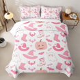thumbnail image 1 of Homewish Witch Boot Hat Halloween Quilt Full for Girls, Candy Bat Ghost Pumpkin Full Bedspread Sets, 3pcs, 1 of 7