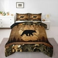 thumbnail image 1 of Homewish Woodland Animal Bear Bedding Comforter Set,Rustic Farmhouse Cabin Twin Comforter Sets,Rustic Botanical Leaf Bedding Set For Men Women,Super Cozy Room Decor Reversible,2pcs, 1 of 9