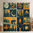 thumbnail image 1 of Homewish Woodland Animal Bear Blackout Curtains Set of 2 (52x84 Each),Rustic Deer Skull Window Curtains,Happy Camping Curtains and Drapes For Kids,Microfiber Bedroom Decor, 1 of 6