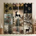 thumbnail image 1 of Homewish Woodland Animal Deer Curtains Pack of 2 (42x84 Each),Rustic Pine Tree Curtains Blackout,Country Farmhouse Lodge Bedroom Curtains For Boys Teens,Ultra Soft Home Decor, 1 of 6