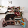 thumbnail image 1 of Homewish Woodland Wildlife Bear Deer Boy Girl Bedding Comforter Set 2pcs,Rustic Lodge Cabin Twin Comforter Sets Microfiber,Retro Vintage Aesthetic Breathable Bedding Set,Ultra Soft Home Decor, 1 of 8