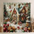 thumbnail image 1 of Homewish Xmas Gingerbread Man Black Out Curtains For Teens Boys Girls,Colorful Candy Cane Curtains Pack of 2 (42x63 Each),Merry Christmas Bedroom Curtains,Ultra Soft Home Decor, 1 of 6