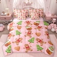 thumbnail image 1 of Homewish Xmas Gingerbread Man Twin Bedding Sets 7-Piece for Teens Boys Girls,Merry Christmas Tree Snowflake Bedding Comforter Set Microfiber,Happy New Year Breathable Sheet Sets, 1 of 8