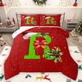 thumbnail image 1 of Homewish Xmas Kawaii Letter R Queen Comforter Set for Teens, Merry Christmas Bedding Sets, Fairy Tale Theme Reversible Bedding Comforter Set, Christmas Hat Super Cozy Room Decor, 3pcs, 1 of 8