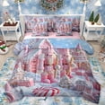 thumbnail image 1 of Homewish Xmas Nutcracker 7-Piece King Bedding Set - Pink White Christmas, 1 of 8