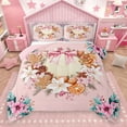 thumbnail image 1 of Homewish Xmas Pink Bowknot Girl 3 Pieces Queen Comforter Set,Cartoon Gingerbread Man Ultra Soft Bedding Sets,Chic Festival Flower Bedding Comforter Set,Microfiber Bedroom Decor,Reversible, 1 of 8