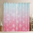 thumbnail image 1 of Homewish Xmas Snowflake Black Out Curtains for Kids Boys Girls,Gradient Ombre Curtains Pack of 2 (42x63 Each),Merry Christmas Bedroom Curtains,Breathable Home Decor, 1 of 6