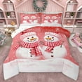 thumbnail image 1 of Homewish Xmas Snowman Full Size Comforter Sets 3-Piece for Teens Boys Girls,Happy New Year Bedding Comforter Set,Merry Christmas Lightweight Bedding Sets,Super Cozy Room Decor,Reversible, 1 of 8