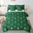 thumbnail image 1 of Homewish Xmas Tree 7-Piece Twin Bedding Sets For Teens Boys Girls,Green White Bedding Comforter Set,Merry Christmas Breathable Sheet Sets,Ultra Soft Home Decor,Reversible, 1 of 8